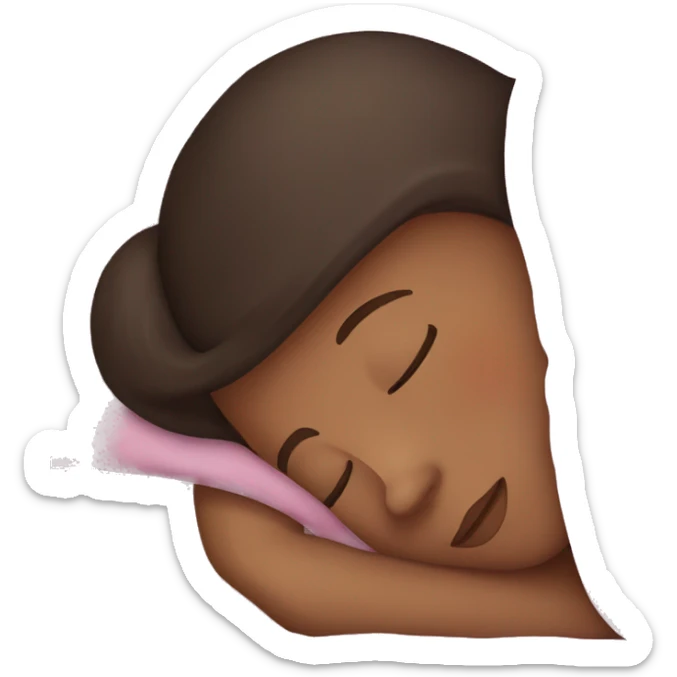 Brunette girl sleeping sticker