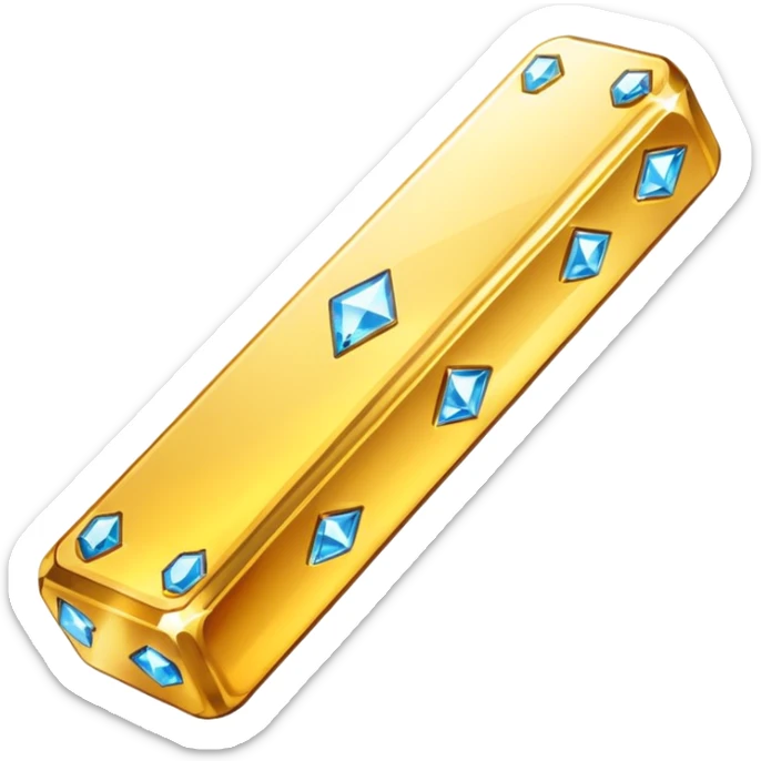 create a golden diamond bar emoji  the most attractive any one or all of them ill choose it should be fully golden sticker