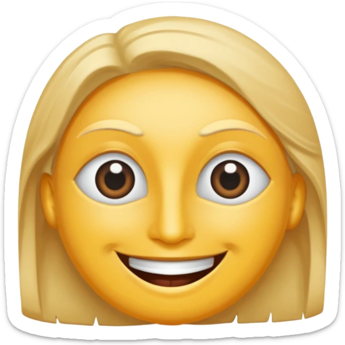 Un fondo negro con una gran sonrisa y dos ojos (guiñiendo un ojo) sticker