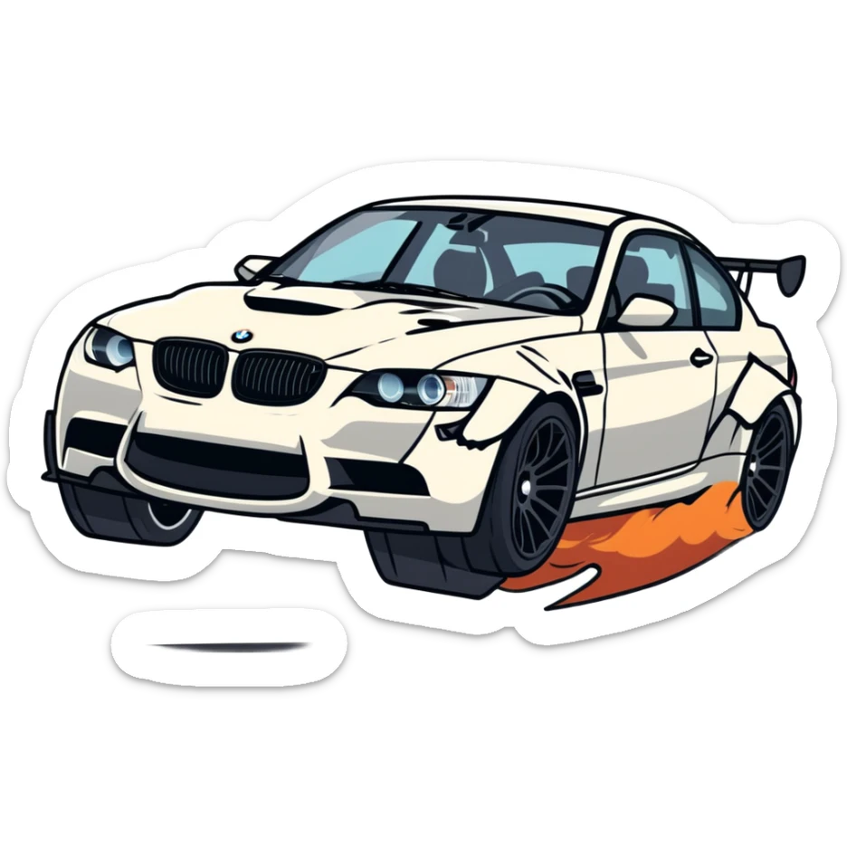 a murdered slammed out m3 competition  sticker