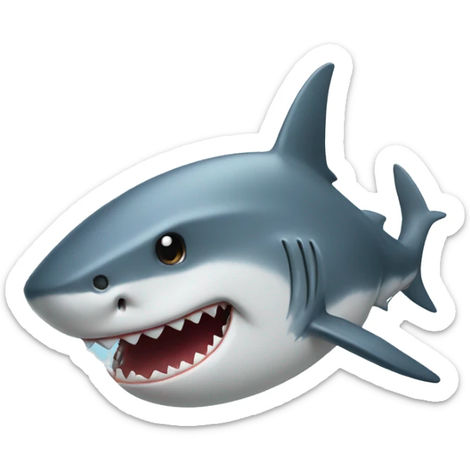 Shark with a top hat sticker
