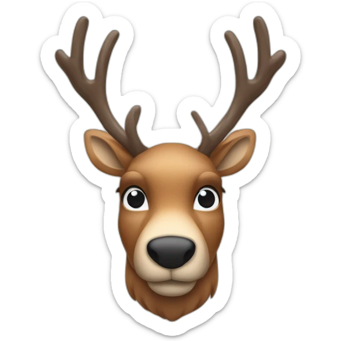 Reindeer muscular schlitz shirt showing off biceps arms crossed masculine fierce torso sticker