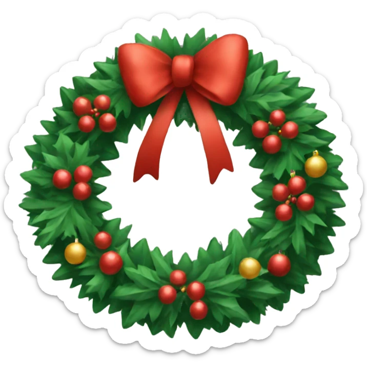 Christmas wreath sticker