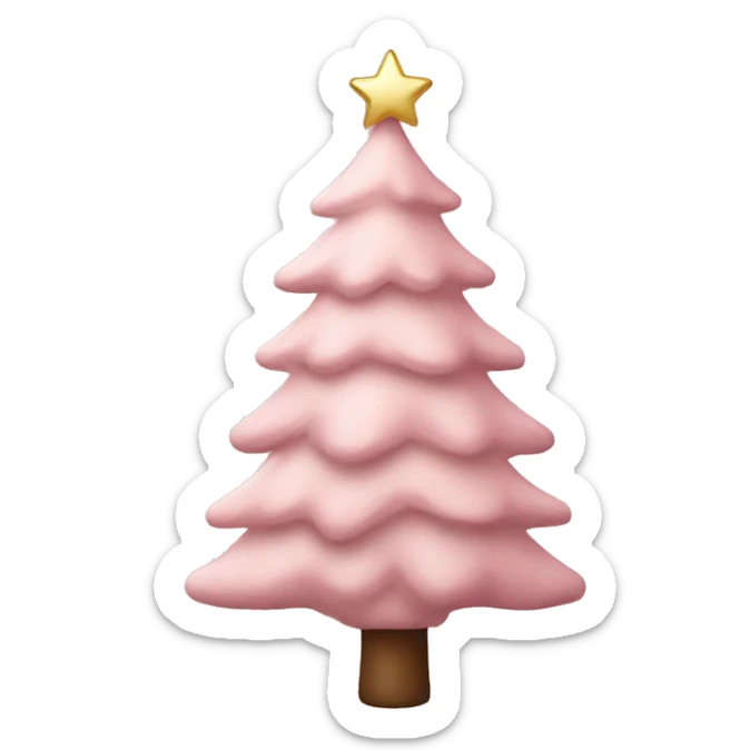 Blush pink Christmas tree  sticker