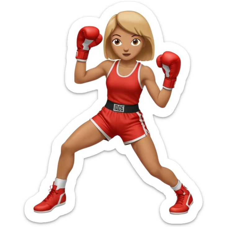 womanthai boxing wear boxing suit hit click high legs 2 legs click up sticker