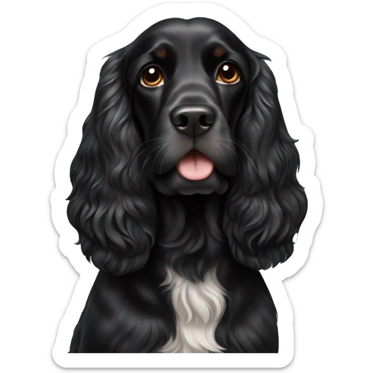 Black cocker spaniel  sticker