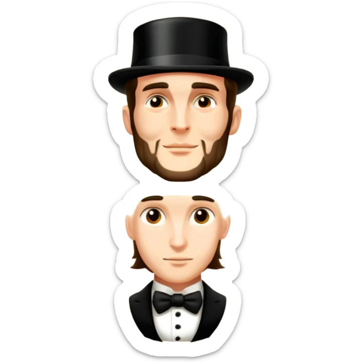 Person with tophat sticker