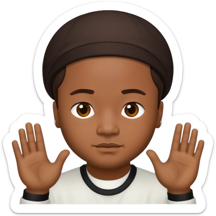 J-Boog of B2K with medium dark skin,dark brown hair sticker