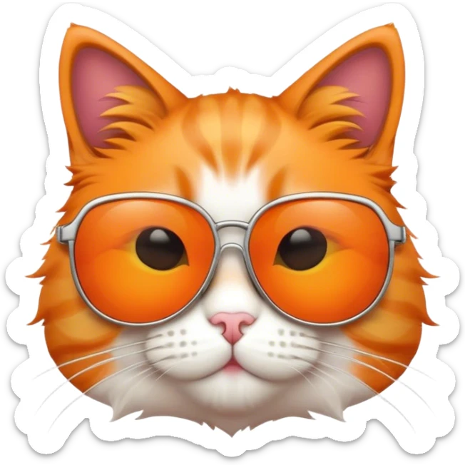 Cat with sunglasses sticker