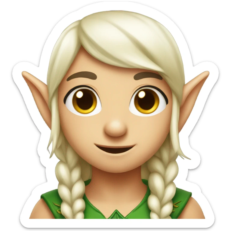 Cute elf sticker