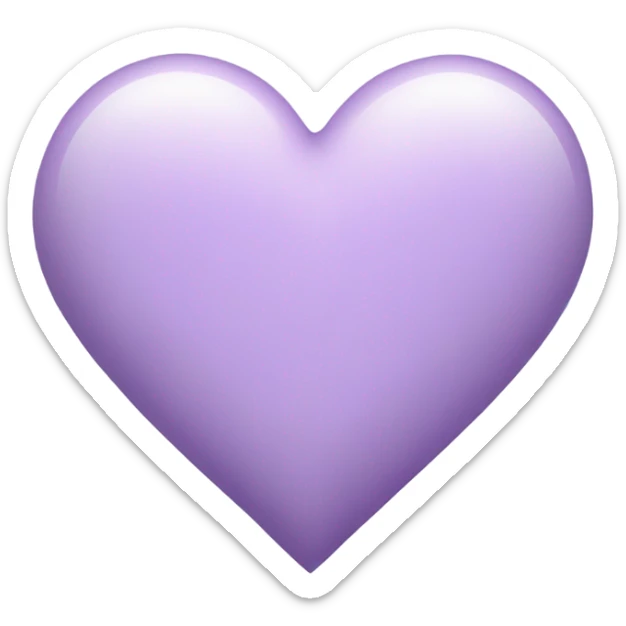 Light purple heart sticker