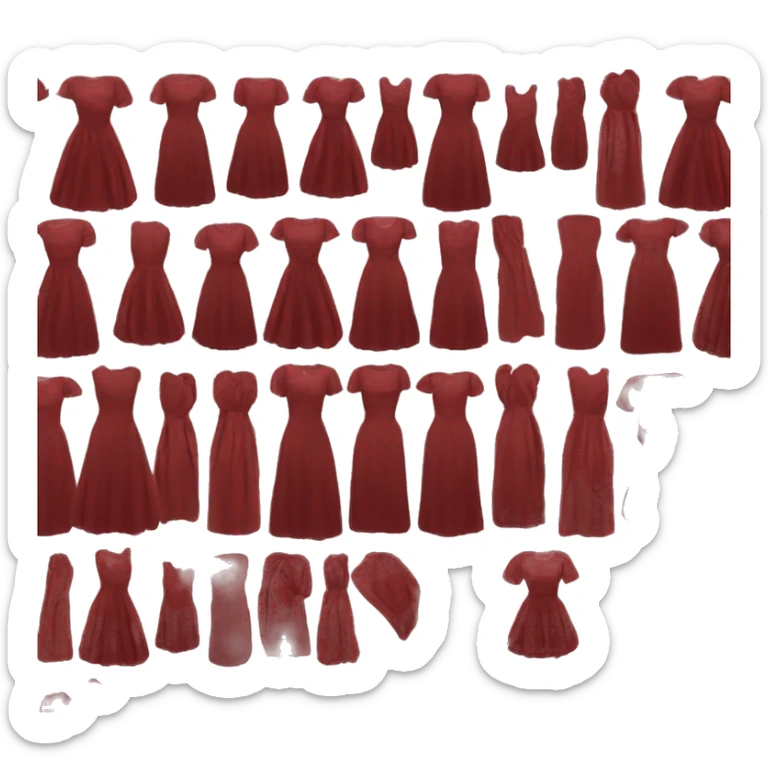 Dark red dress sticker