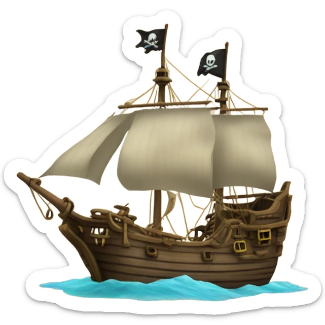 Pirate ship sticker