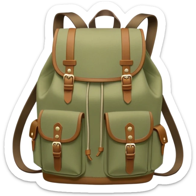 pale olive backpack  sticker