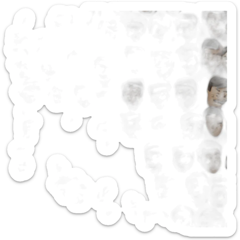 hombre, moreno, con poco vello facial en la barbilla, cabello negro, mediano sticker