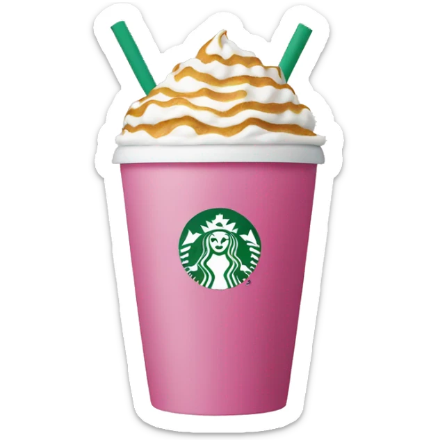Pink starbucks sticker