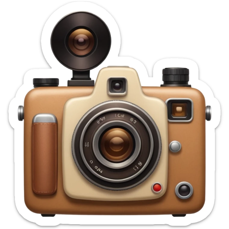 Una camara color carmelita claro ahestetic y mas claro ahestetic sticker