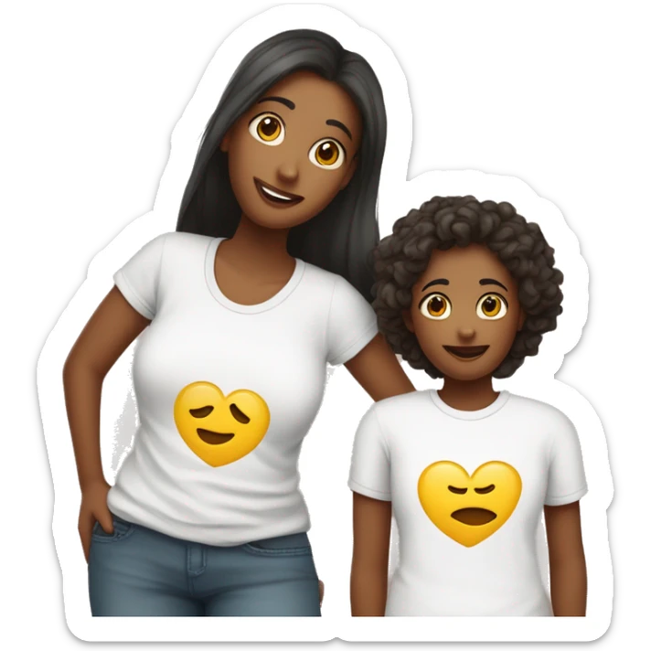 mulher loira com uma camiseta branca fazendo coração com as mãos sticker