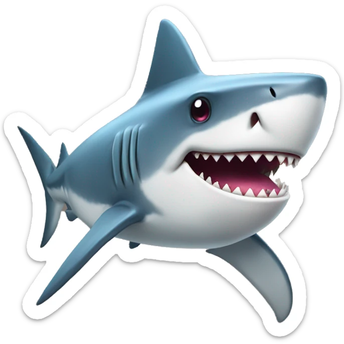 Shark with a top hat sticker