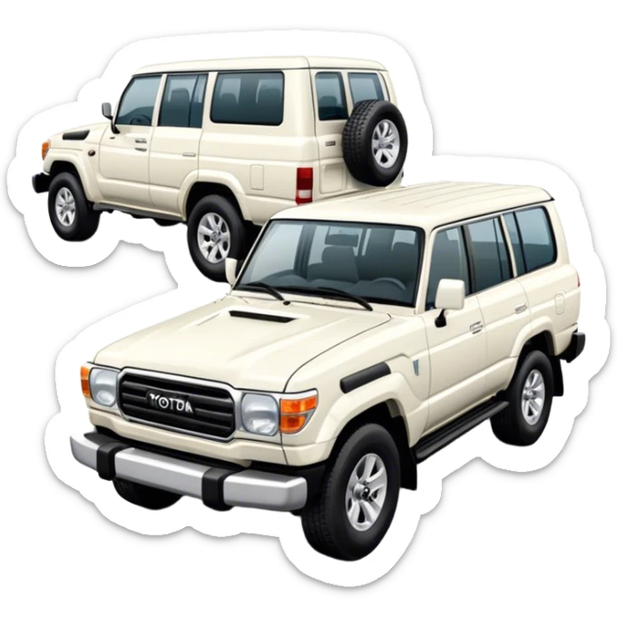 Toyota Land Cruiser - Toyota (Model Year: 2021) (Iconic colour: White) sticker