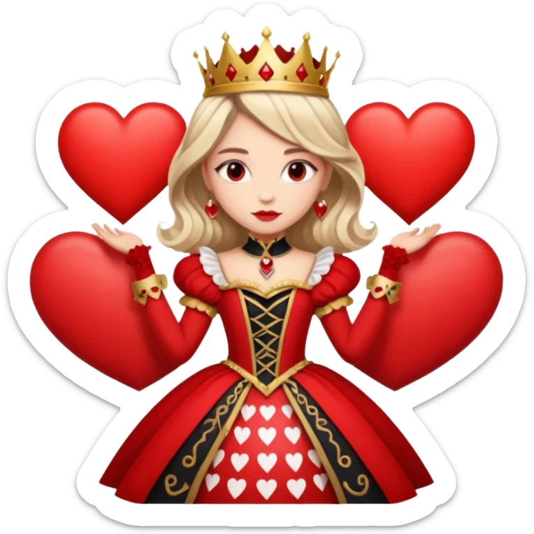 Freya Skye lose my head junior Eurovision 2022 red queen of hearts style sticker