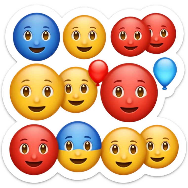 the word BLOG in bright primary colors, traditional emoji style, subtle drop shadow sticker