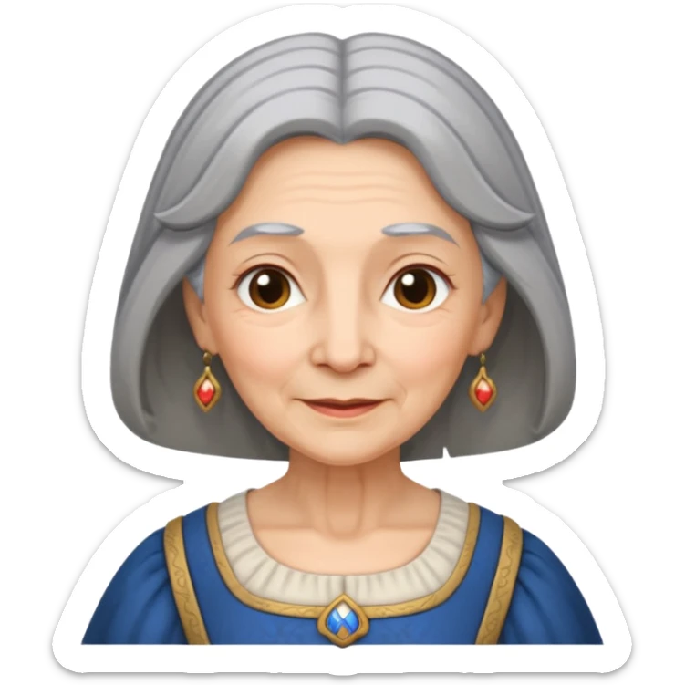 The kind and amiable grandmother in medieval fairy tales sticker