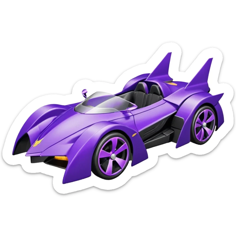 Hot wheels BatGirl’s stealth burglar sporty futuristic pursuit mobile two seater car (reclined seating position) sticker