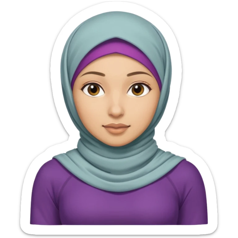 High resolution girl wearing a hijab and is a fitness trainer sticker