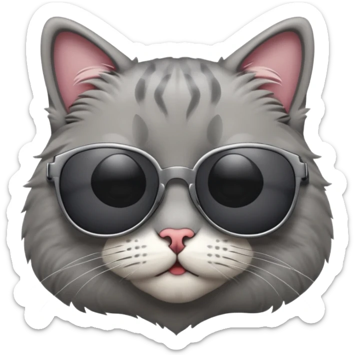 Cat with sunglasses sticker