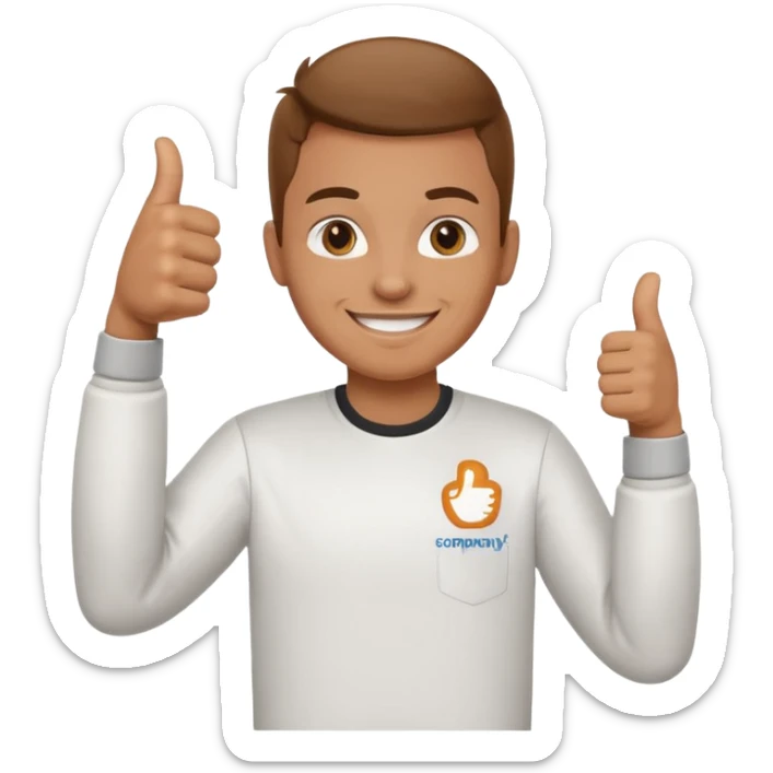 Employee branding emoji, promoting company in websites & linkedIn getting reviews sticker