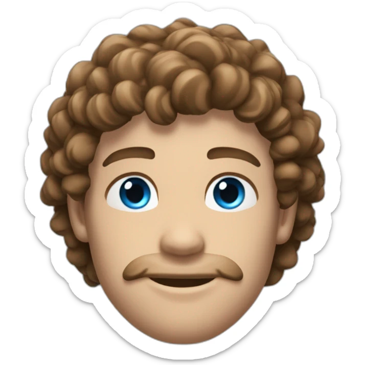 a-sexy-gay-guy-flexing-with-curly-brown-hair,-white-skin-and-blue-eyes sticker