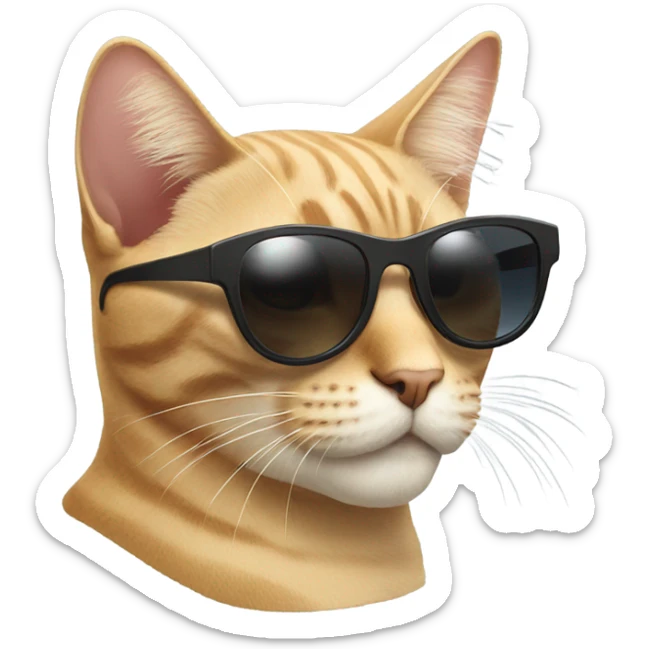 Cat with sunglasses sticker