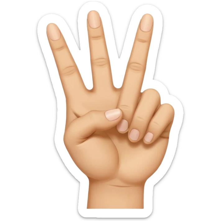 The Arabic hand gesture of “Khod” the middle finger pointing towards me sticker