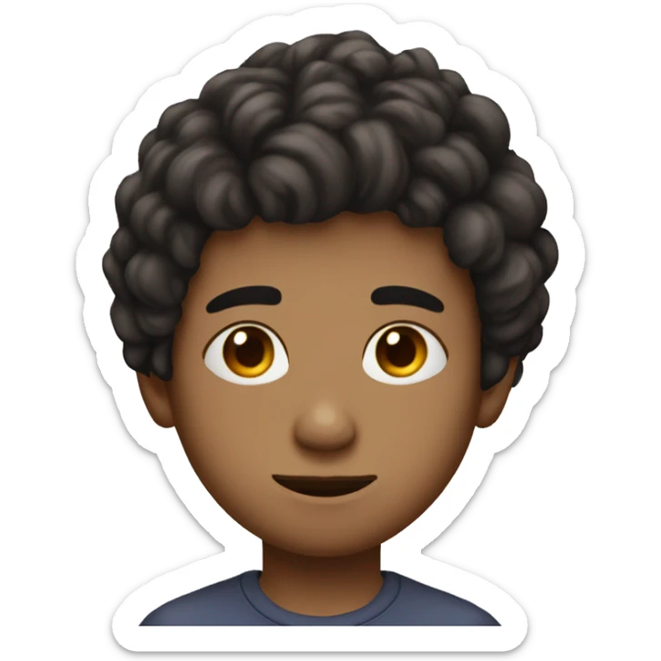 A Boy With a birthmark that skinny that goes through his forehead to his nose and his hair is semi long  sticker