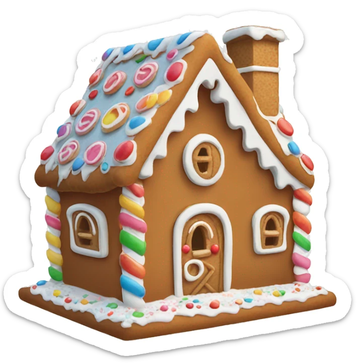 Gingerbread house sticker