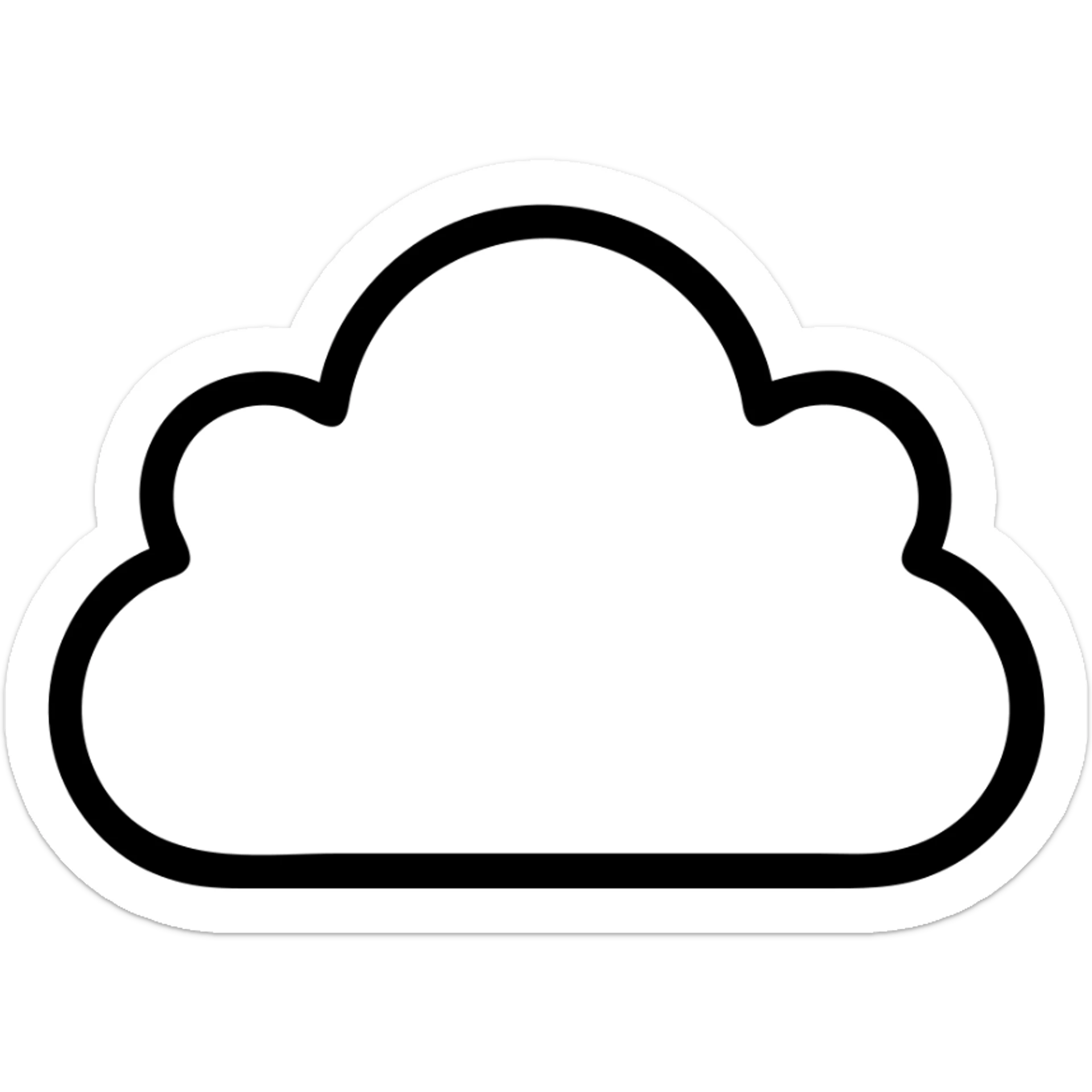 облако с 4 выступами sticker