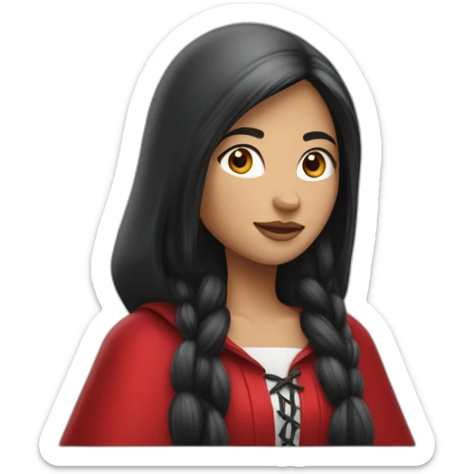 red-ridding-hood--long-straight-black-hair-with-white-streak-hair sticker