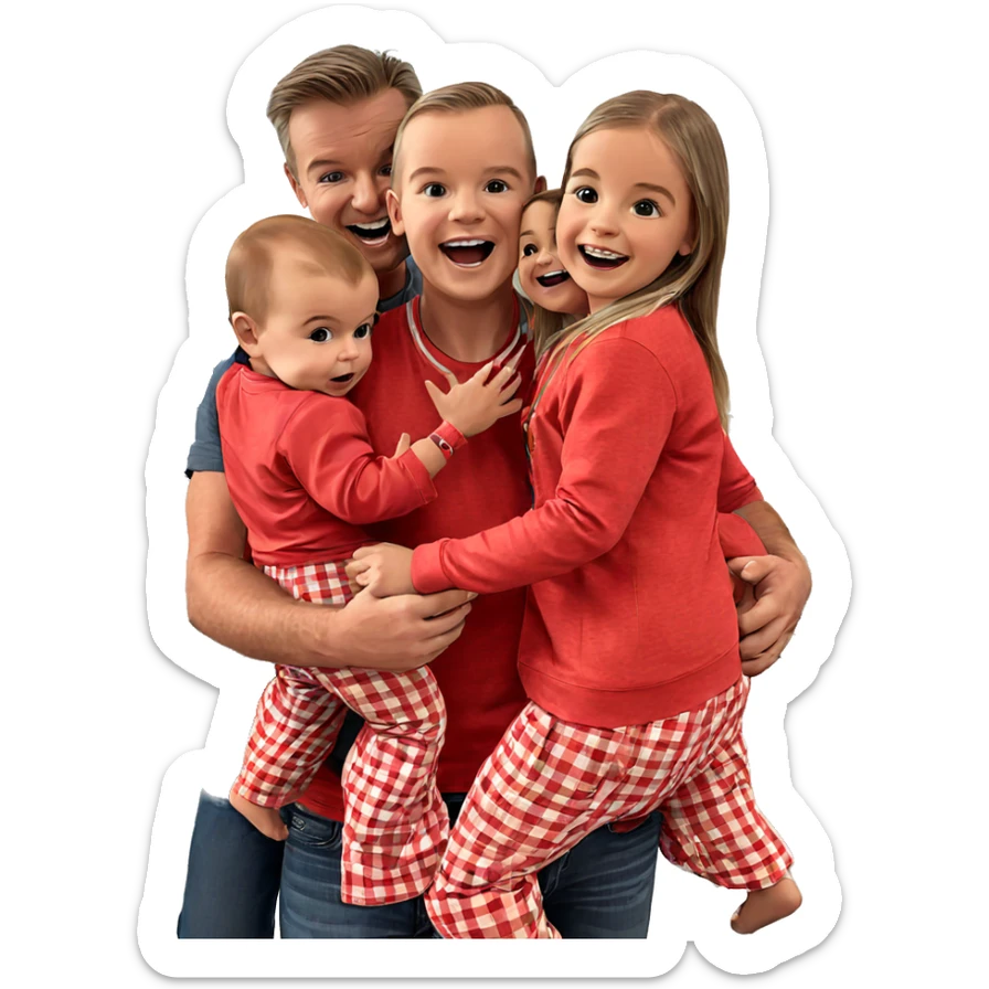 happy family indoors moment sticker