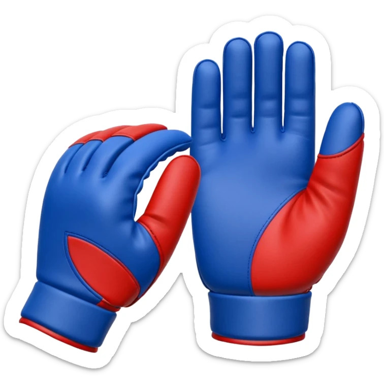 Hand glove one finger american football in blue (#00A3E0) and red (#F9423A)  sticker