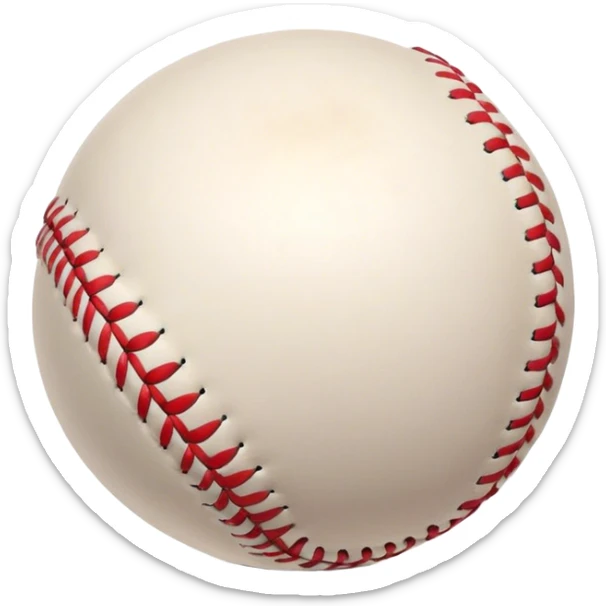Cinematic Realistic Baseball Scene Emoji, depicted as an action-packed moment of a baseball in play with dynamic motion blur and crisp detailed textures, rendered with vibrant nostalgic lighting that captures the spirit of America's favorite pastime. sticker