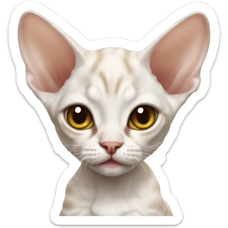 Devon rex kitten sticker