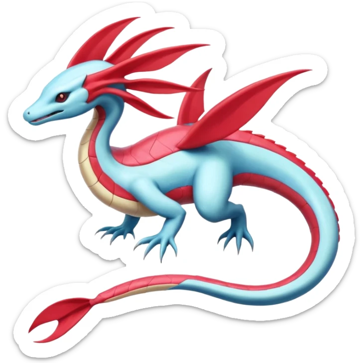 Milotic-Inteleon-Heliolisk-Helioptile-Salamence-Salandit-Latias-Fakémon-creature-hybrid sticker
