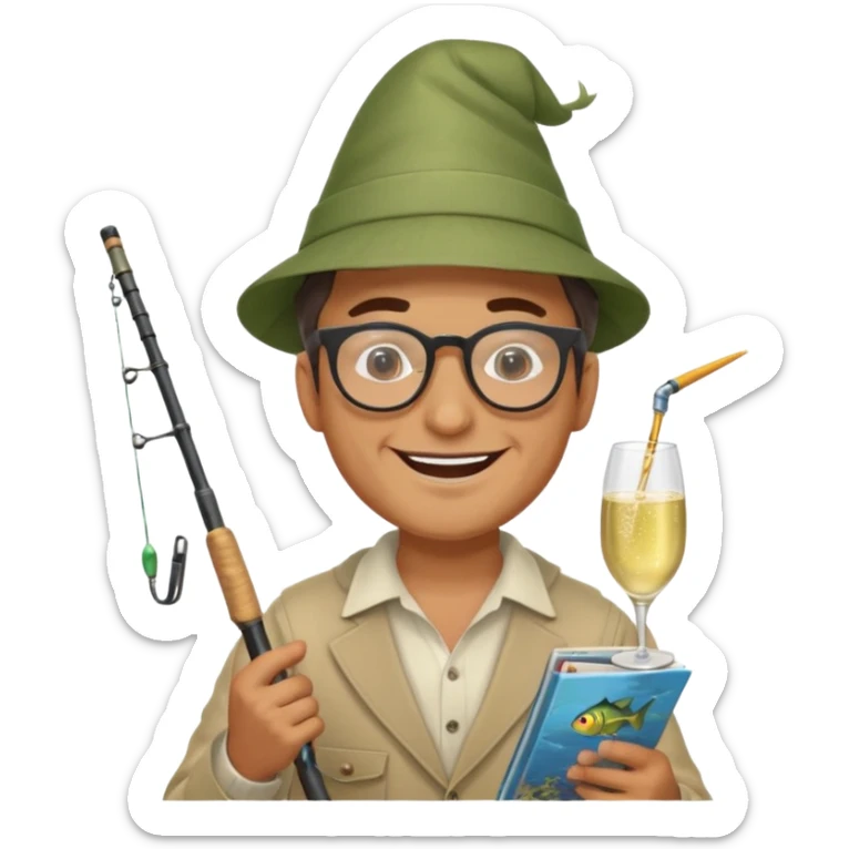 Male accountant loves fishing  movies and comics and is Italian sticker