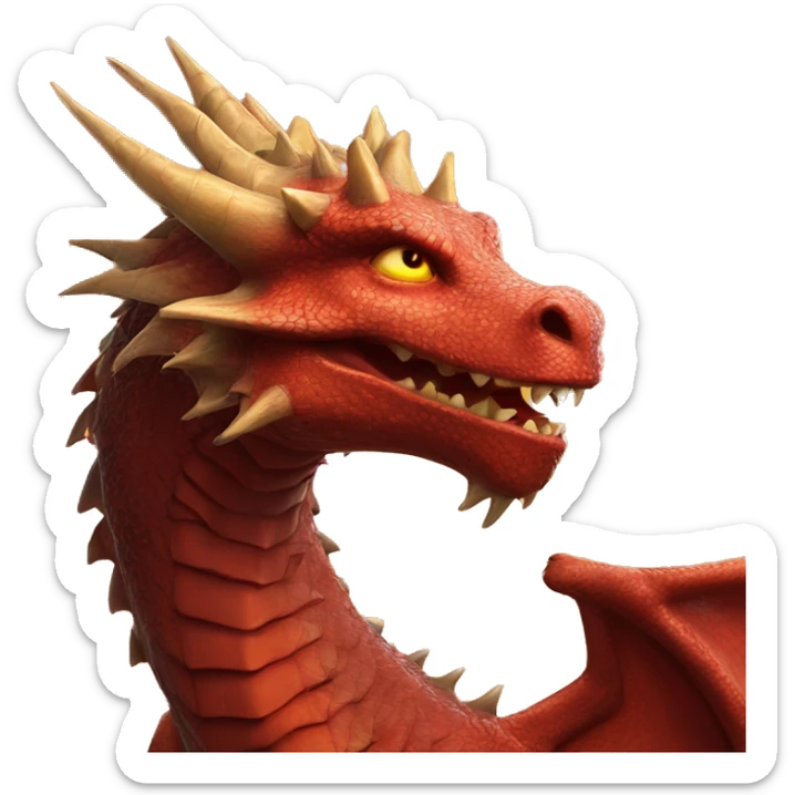 Sunfyre the dragon from house of the dragon. He is gold  sticker