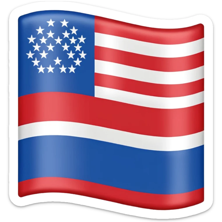 generate me a flag-emoji of the republic of rough and ready sticker
