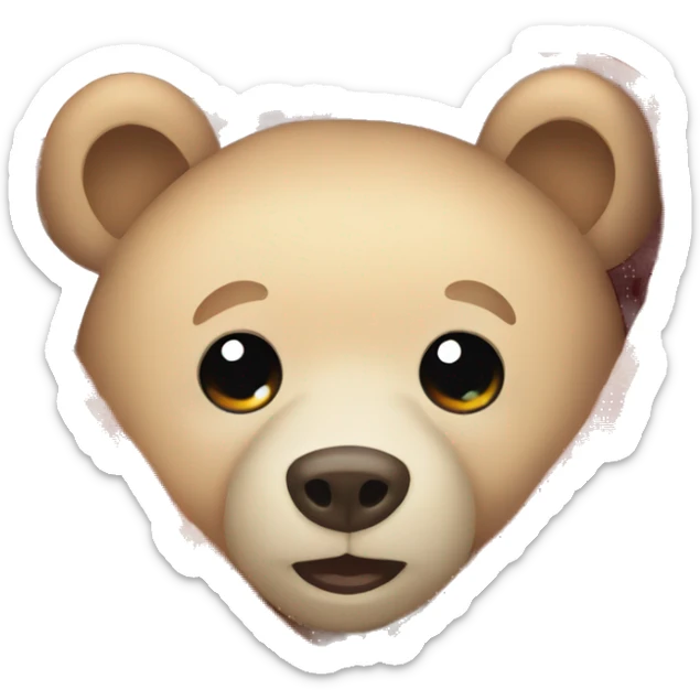 bear cozy in blanket sticker