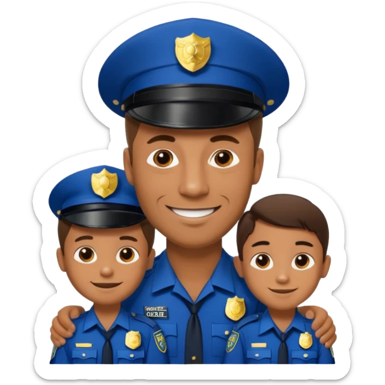 A proud dad who is proud of his children and is a police officer sticker
