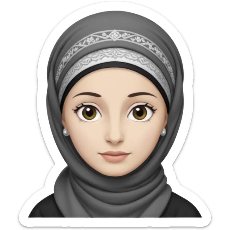 orthodox jewish woman greyscale with tichel turban circa. 1890 sticker