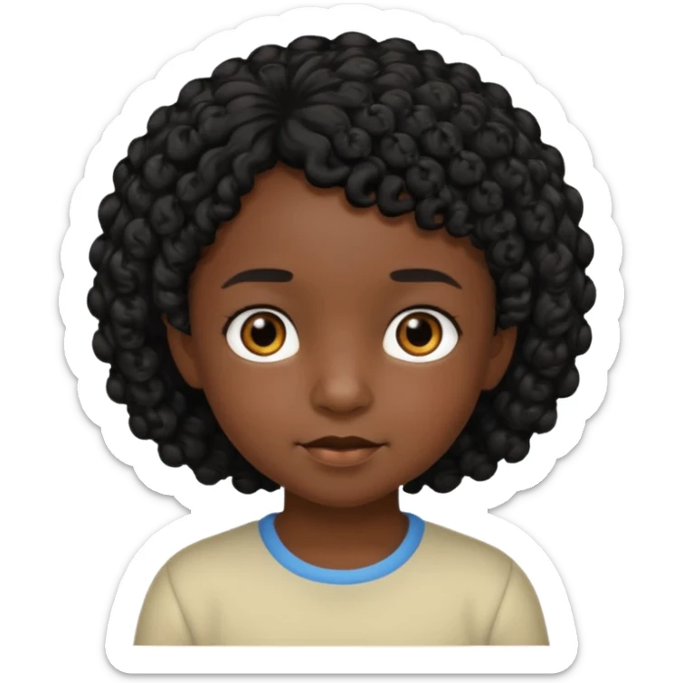HZME A UN NIÑO OSCURITO DE PIEL CON EL PELO COROT PERO RIZADITO Y DE6 AÑOS sticker